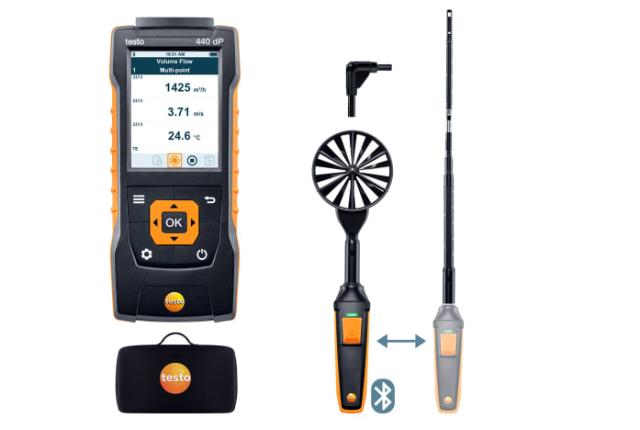 Testo 440 delta P flow kombisæt med Bluetooth