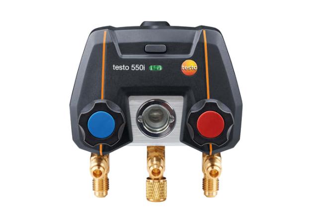 Testo 550i App betjent kølemanifold