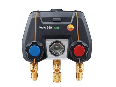 Testo 550i App betjent kølemanifold