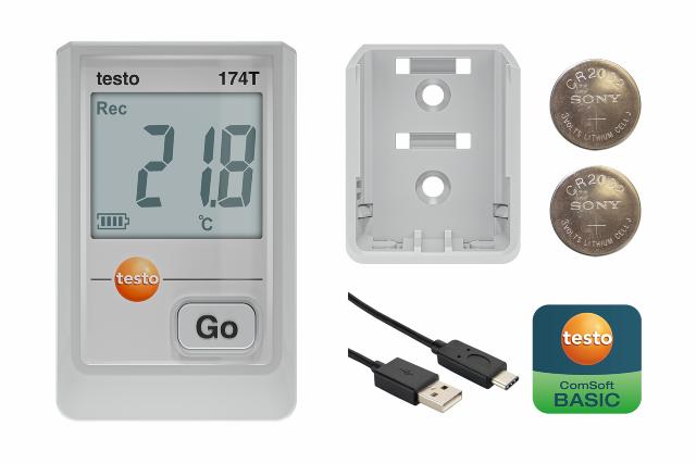 testo 174 T – Mini temperatur datalogger med USB-C og PC software