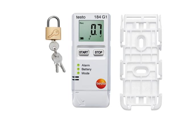 Testo 184-G1 fugt/temp/stød,USB,NFC overførsel, batt.